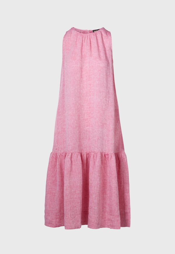 Paul Stuart Linen Dress With Bottom Ruffle, image 1