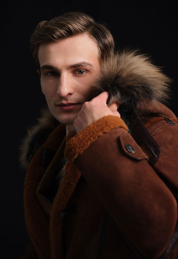 Paul Stuart Shearling Toggle Coat, image 7