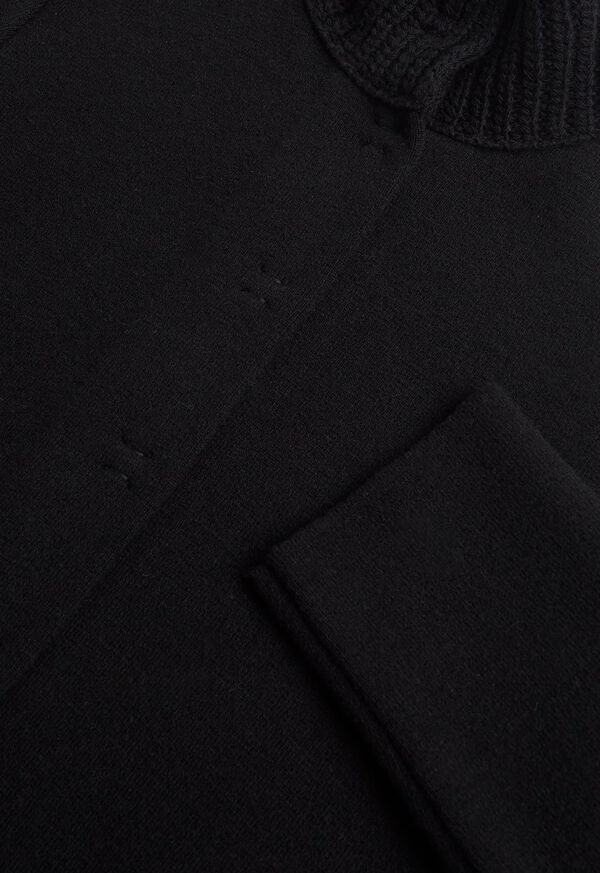 Paul Stuart Black Wool Double Knit Coat, image 2