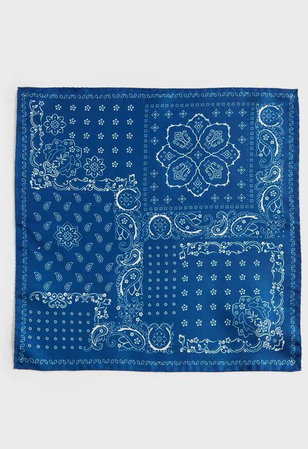 Paul Stuart Bandana Print Pocket Square, image 2