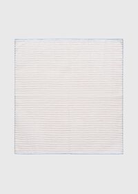 Paul Stuart Striped Cotton and Linen Pocket Square, thumbnail 1