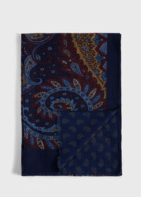 Paul Stuart Lambswool Paisley Print Scarf, thumbnail 1