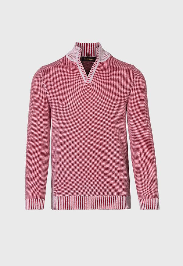 Paul Stuart Birdseye Open Collar Sweater, image 4