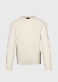 Paul Stuart Cashmere Patchwork Stitch Sweater, thumbnail 1