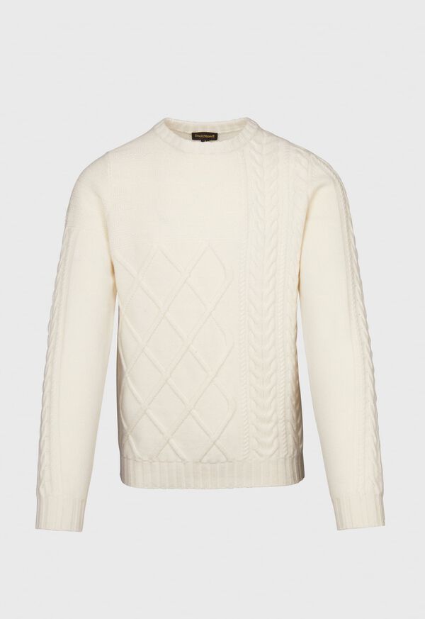 Paul Stuart Cashmere Patchwork Stitch Sweater, image 1