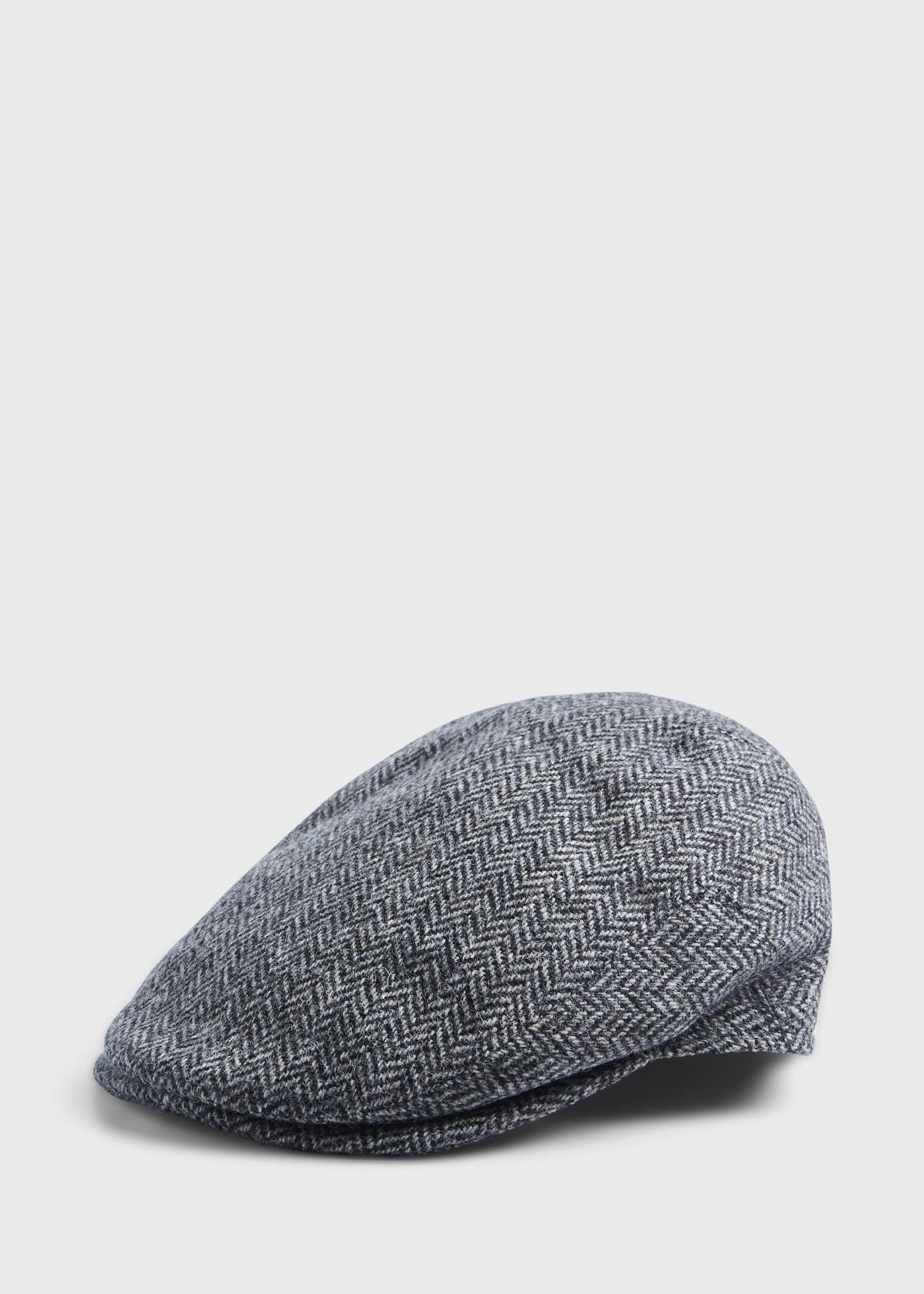 Pure wool herringbone flat cap outlet