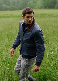 Paul Stuart Beaver Fur Lined Leather Blouson, thumbnail 2