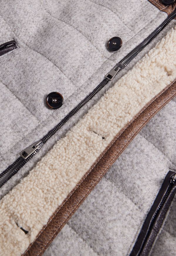 Paul Stuart Quilted Jacket with Suede & Shearling, image 4