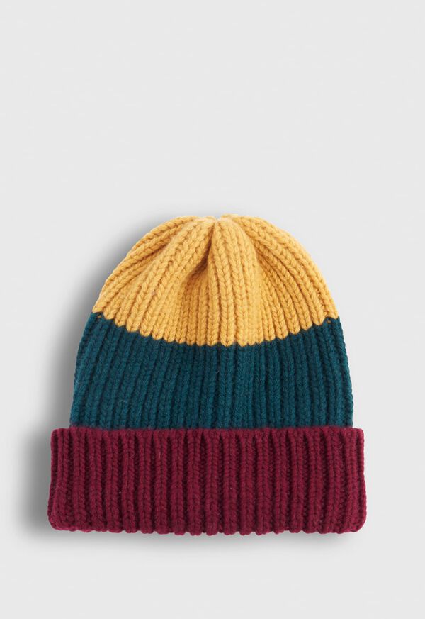 Paul Stuart Tricolor Cashmere Winter Hat, image 1