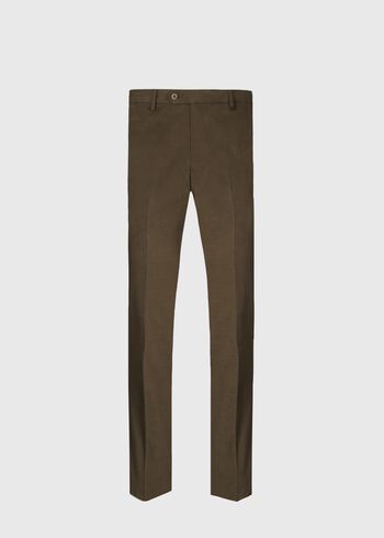 Paul Stuart Suede Trimmed Brushed Cotton Trouser