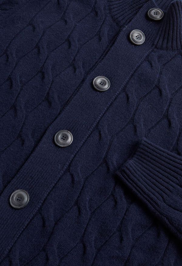 Paul Stuart Wool and Cashmere Cable Knit Cardigan, image 2