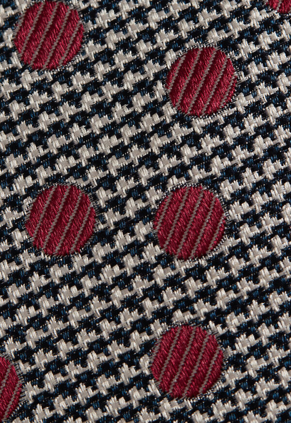 Paul Stuart Circle and Houndstooth Silk Tie, image 3