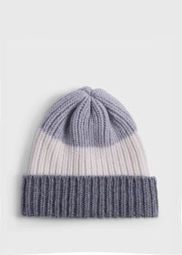 Paul Stuart Cashmere Tricolor Rib Beanie, thumbnail 1