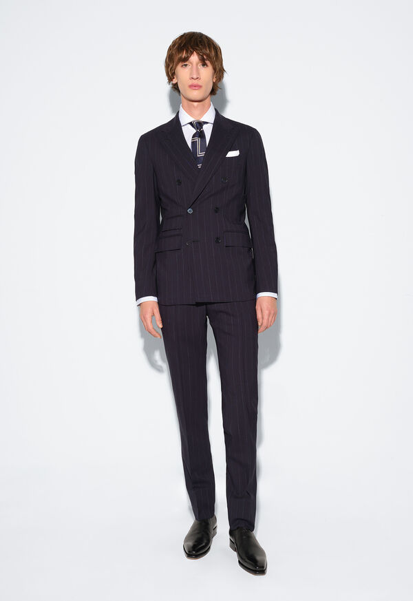 Paul Stuart All Year Wool Double Breasted Stripe Suit, image 2