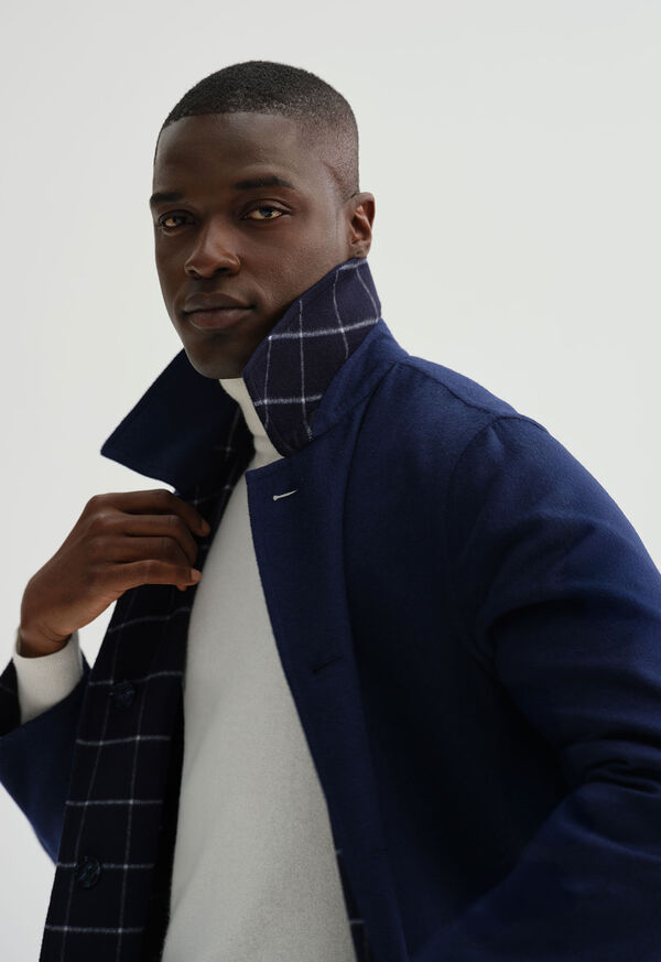 Paul Stuart Reversible Double Face Cashmere Mac Coat, image 8