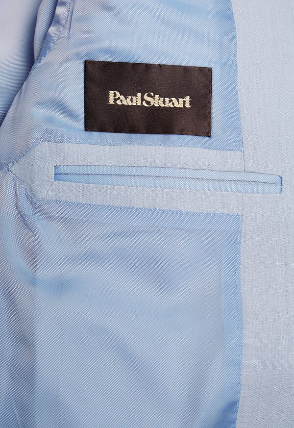 Paul Stuart Solid Light Blue Linen Sport Jacket, image 3