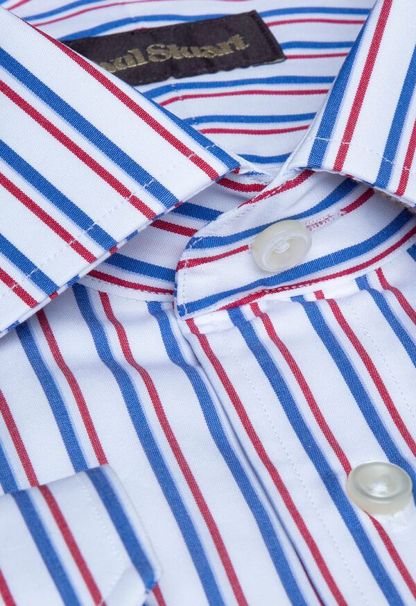 Paul Stuart Slim Fit Cotton Wide Stripe Dress Shirt, image 2