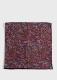 Paul Stuart Brushed Silk Paisley Scarf, thumbnail 2