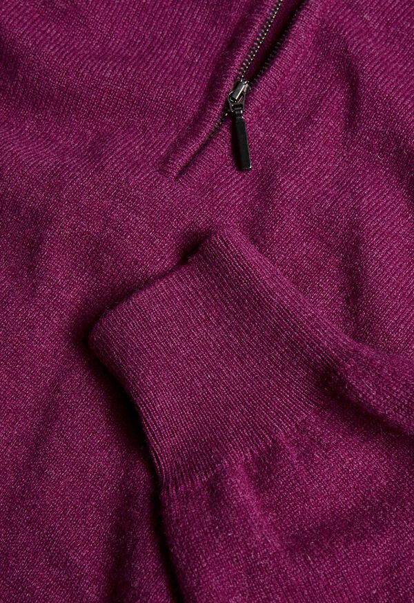 Paul Stuart Lightweight Cashmere Quarter Zip Sweater, image 6