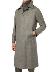 Paul Stuart Brown Houndstooth Raglan Overcoat, thumbnail 2