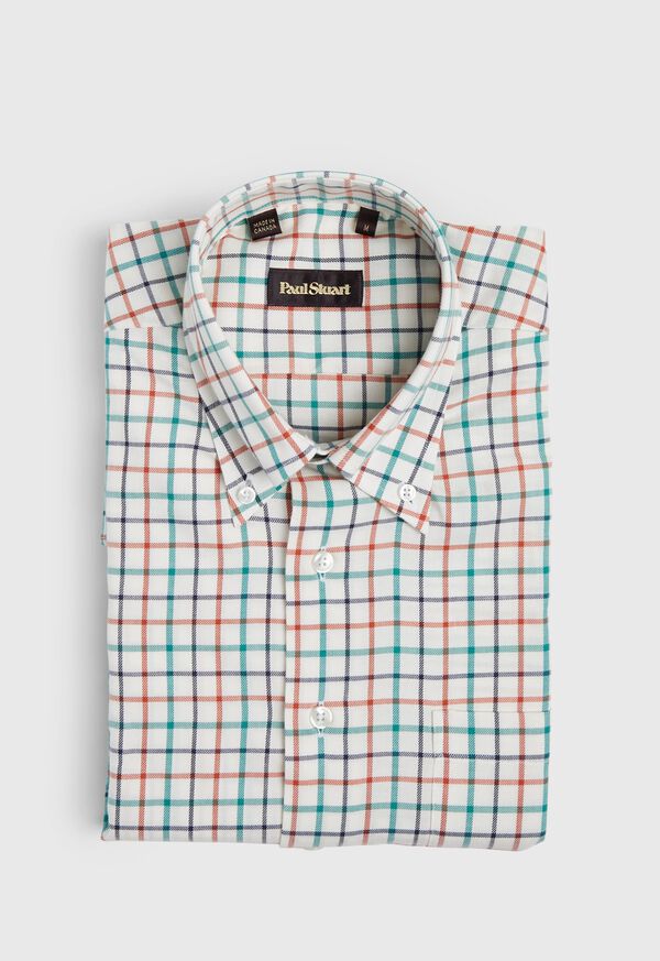 Paul Stuart Big Tattersall Flannel Sport Shirt, image 1