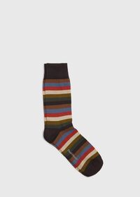 Paul Stuart Multi Colo Thick Stripe Sock, thumbnail 1