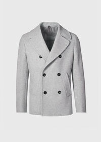 Paul Stuart Wool Jersey Peacoat, thumbnail 1