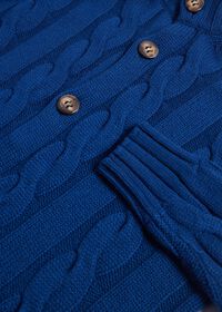 Paul Stuart Cable Mock Neck Cardigan, thumbnail 2