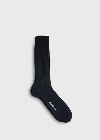 Paul Stuart Solid Color Ribbed Sock