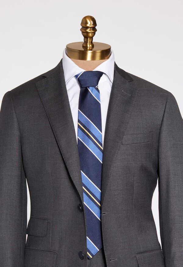 Paul Stuart Stripe Silk Skinny Tie, image 2