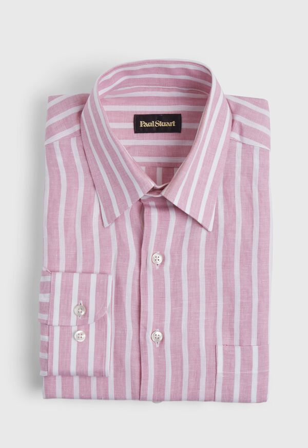 Paul Stuart Linen Stripe Sport Shirt