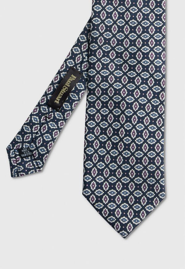 Paul Stuart Printed Silk Jacquard Diamond Tie, image 1