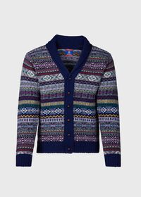 Paul Stuart Shetland Wool Fair Isle Cardigan, thumbnail 1