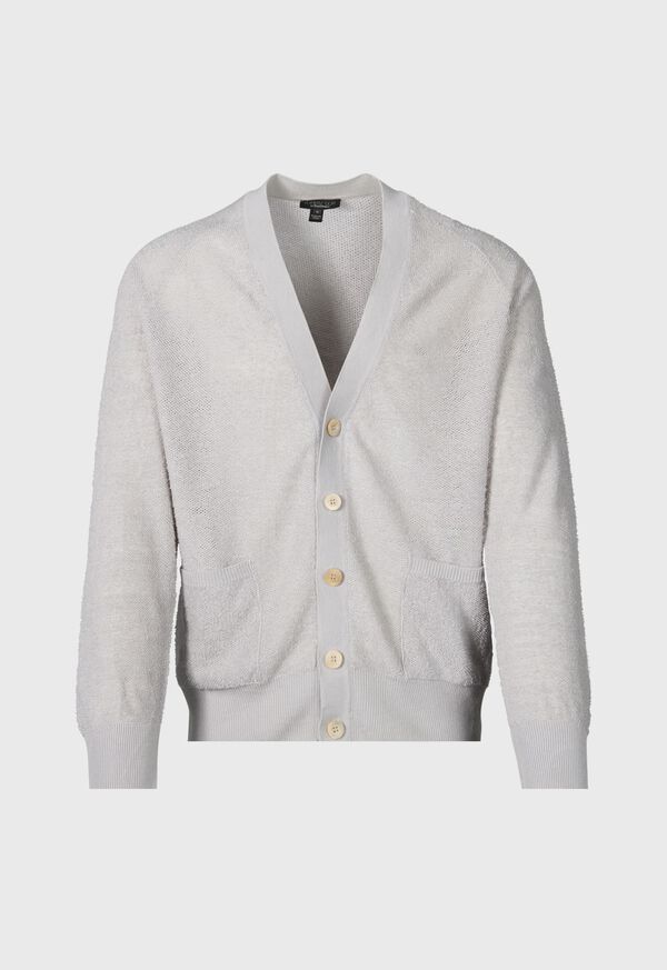 Paul Stuart Linen & Cotton Terry Cardigan, image 1