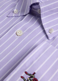 Paul Stuart Wide Striped Oxford Logo Sport Shirt, thumbnail 3