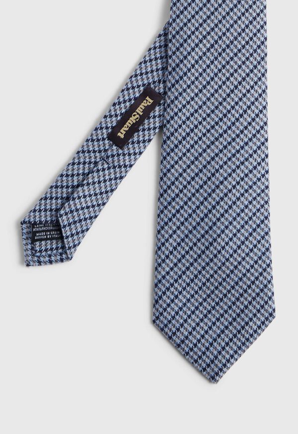 Paul Stuart Two Color Silk And Wool Houndstooth Tie, image 1
