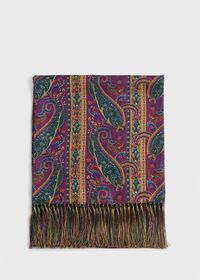 Paul Stuart Silk Paisley Print Scarf, thumbnail 2