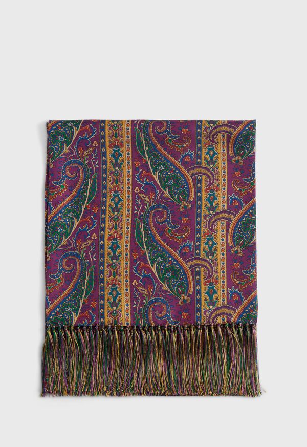 Paul Stuart Silk Paisley Print Scarf, image 2