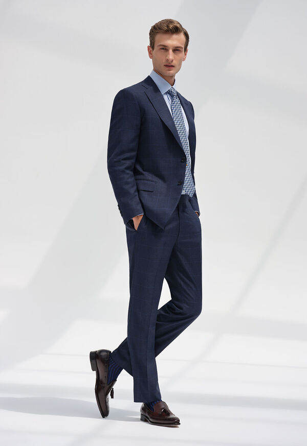 Paul Stuart Wool & Silk Tonal Plaid Suit, image 11