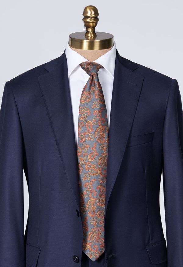 Paul Stuart Silk Paisley Print Tie, image 6