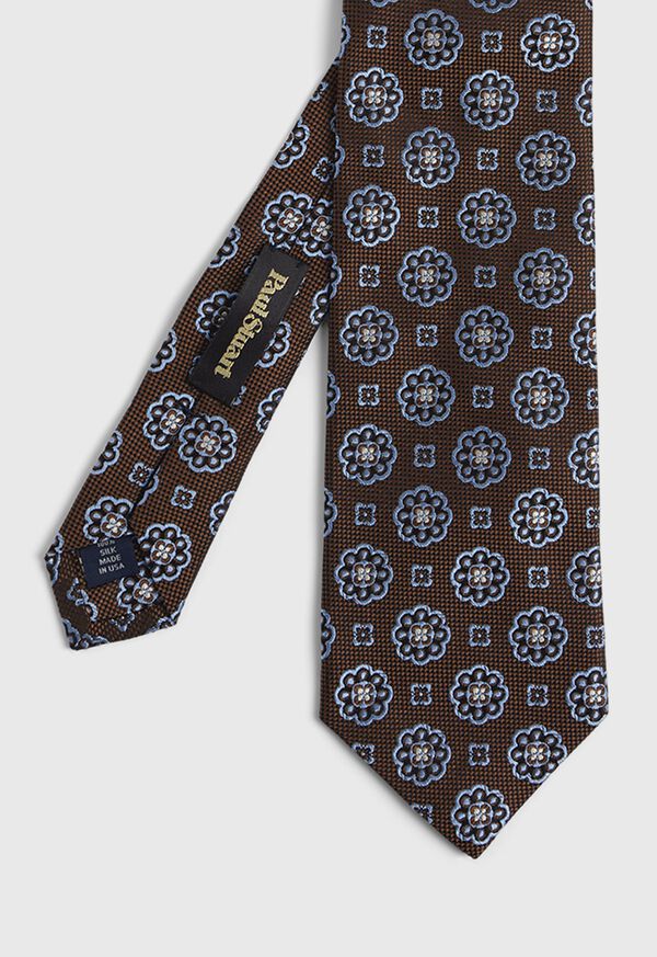 Paul Stuart Woven Floral Medallion Tie, image 1