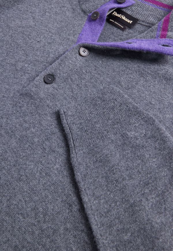 Paul Stuart Cashmere Button Mock Neck Sweater, image 2