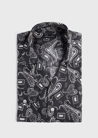 Paul Stuart Printed Linen Camp Collar Sport Shirt, thumbnail 3