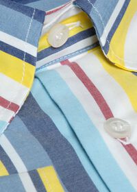 Paul Stuart Cotton Multi Stripe Sport Shirt, thumbnail 2