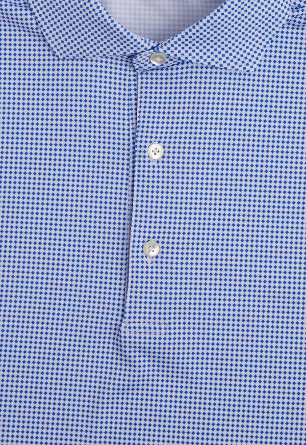 Paul Stuart Printed Houndstooth Performance Polo, image 2
