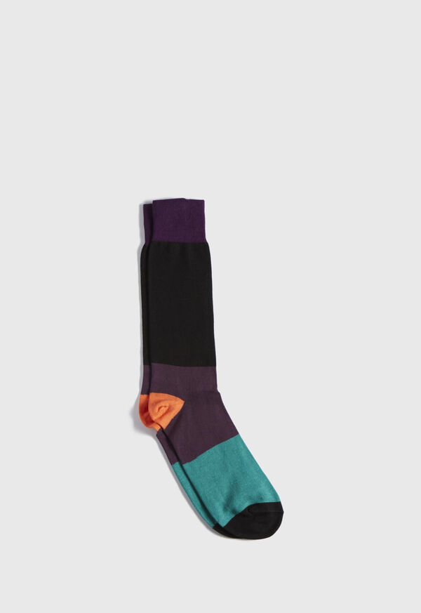 Paul Stuart Cotton Blend Color Block Socks, image 1