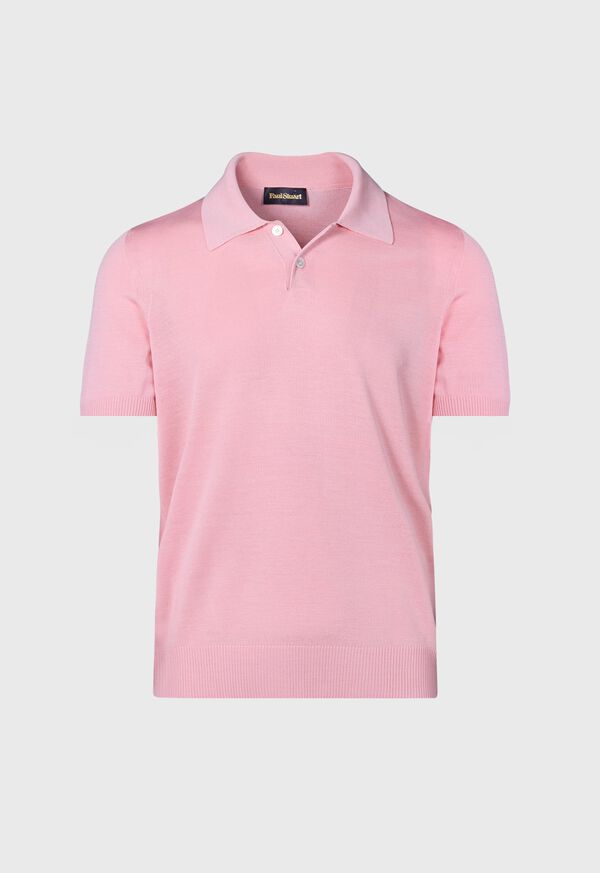 Paul Stuart Short Sleeve Silk Polo, image 1