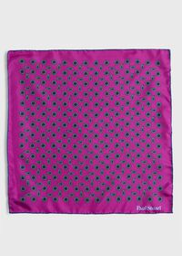 Paul Stuart Printed Silk Tossed Medallion Pocket Square, thumbnail 2