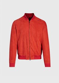 Paul Stuart Red Suede Blouson Jacket, thumbnail 1