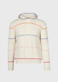 Paul Stuart Hooded Cashmere Stripe Sweatshirt, thumbnail 1